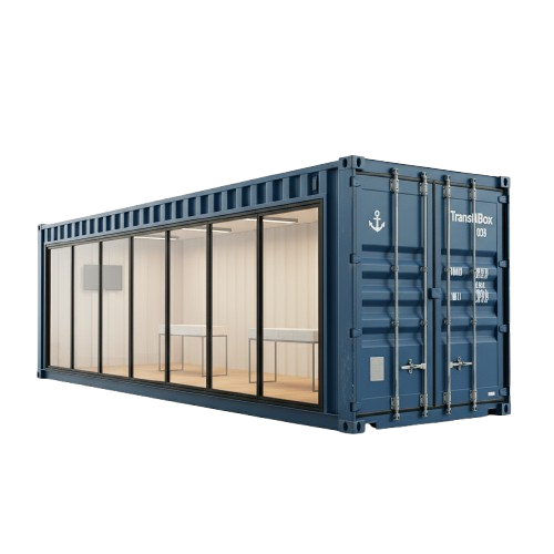 Zeecontainer uit het TransitBox-assortiment; informeer naar Container met glazenwand