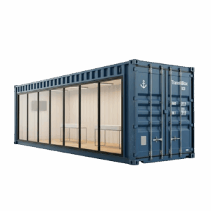 Container met glazenwand